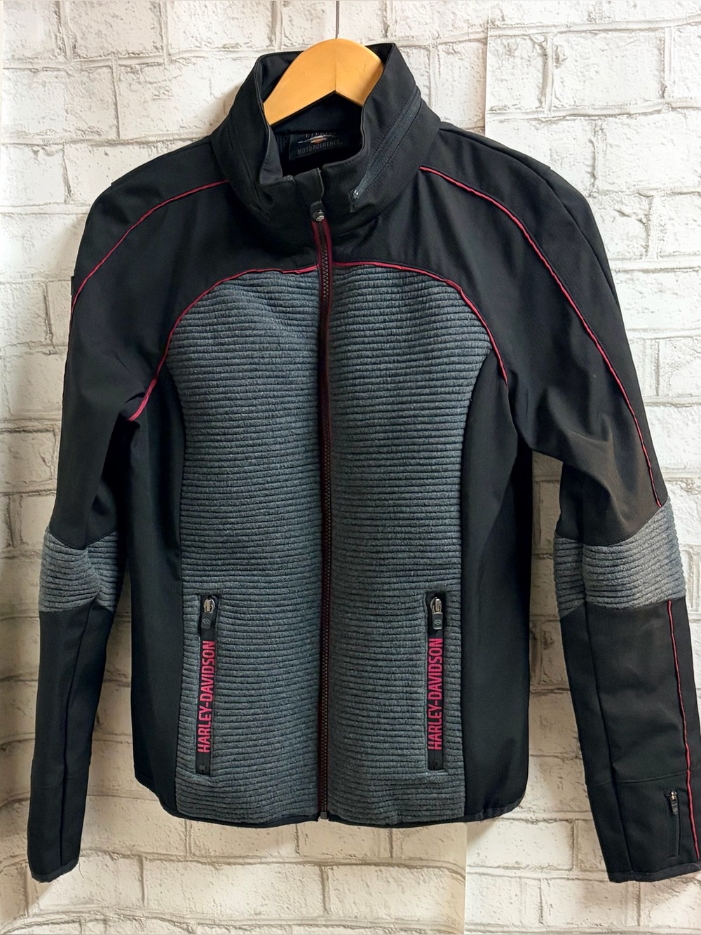 Women's Harley-Davidson
Mixed Media Textured Knit
Biker Jacket